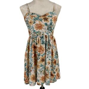 Millibon USA Womens Mini Dress Size Small Spaghetti Strap Floral Cami